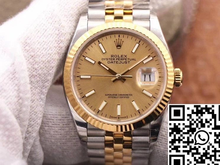 EW Minimalist Rolex Champagne Datejust 659 Factory M126233-0015 Dial 0718